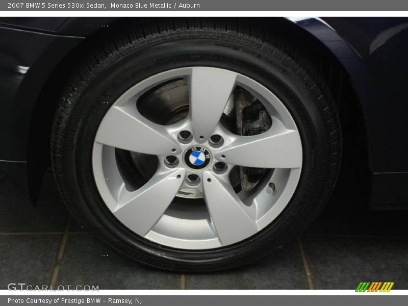 Monaco Blue Metallic / Auburn 2007 BMW 5 Series 530xi Sedan