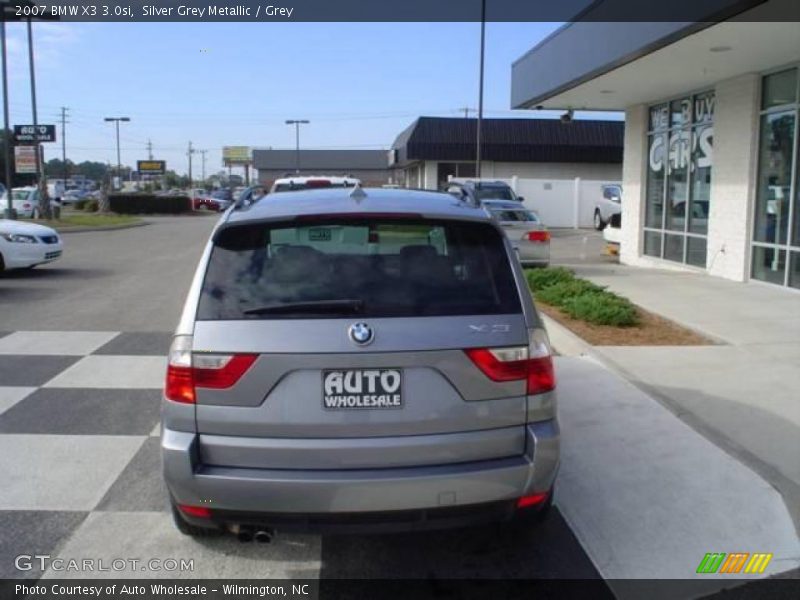 Silver Grey Metallic / Grey 2007 BMW X3 3.0si