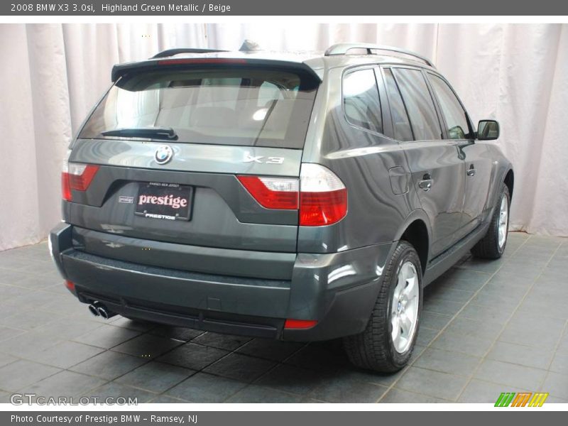 Highland Green Metallic / Beige 2008 BMW X3 3.0si