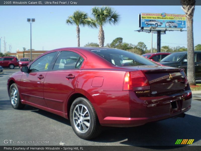 Ultra Red Pearl / Gray 2005 Mitsubishi Galant ES