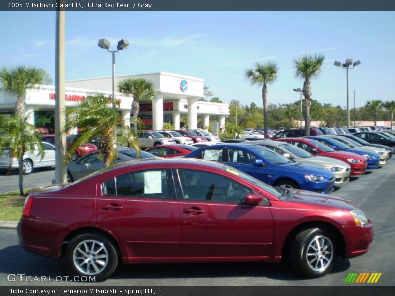 Ultra Red Pearl / Gray 2005 Mitsubishi Galant ES