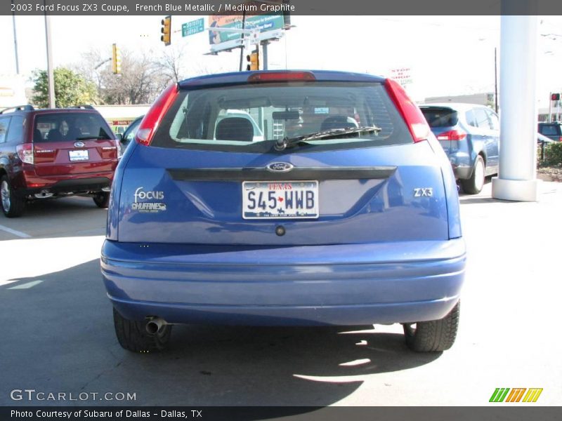 French Blue Metallic / Medium Graphite 2003 Ford Focus ZX3 Coupe
