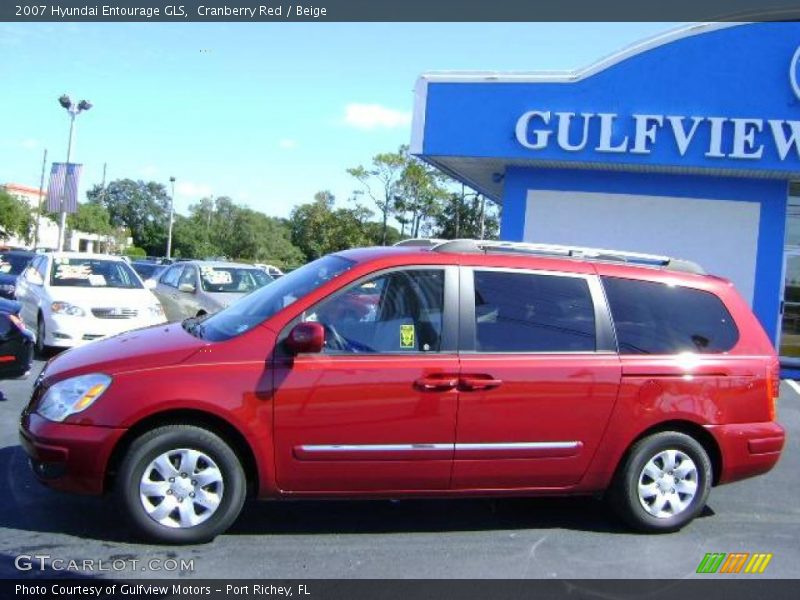 Cranberry Red / Beige 2007 Hyundai Entourage GLS