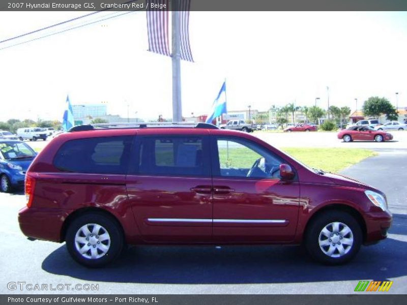 Cranberry Red / Beige 2007 Hyundai Entourage GLS