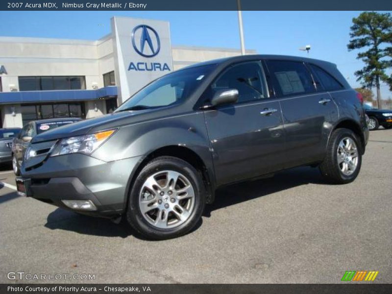 Nimbus Gray Metallic / Ebony 2007 Acura MDX