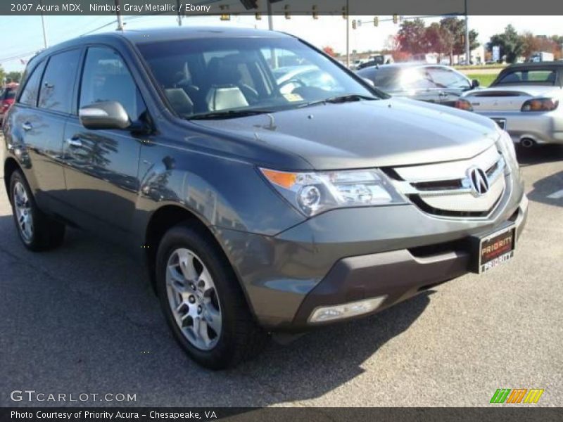 Nimbus Gray Metallic / Ebony 2007 Acura MDX