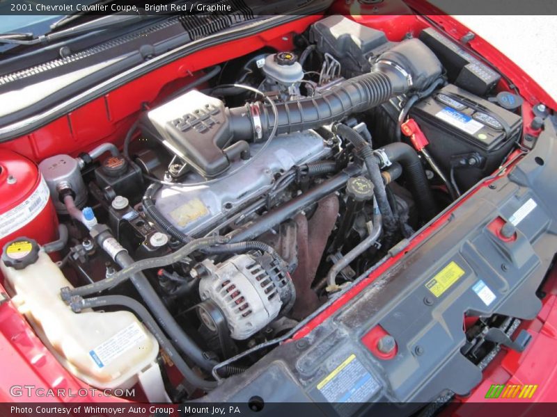 Bright Red / Graphite 2001 Chevrolet Cavalier Coupe