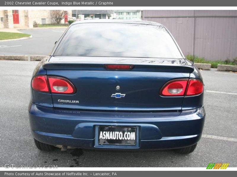 Indigo Blue Metallic / Graphite 2002 Chevrolet Cavalier Coupe
