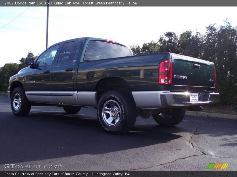 Forest Green Pearlcoat / Taupe 2002 Dodge Ram 1500 SLT Quad Cab 4x4