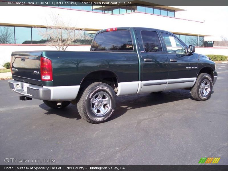 Forest Green Pearlcoat / Taupe 2002 Dodge Ram 1500 SLT Quad Cab 4x4