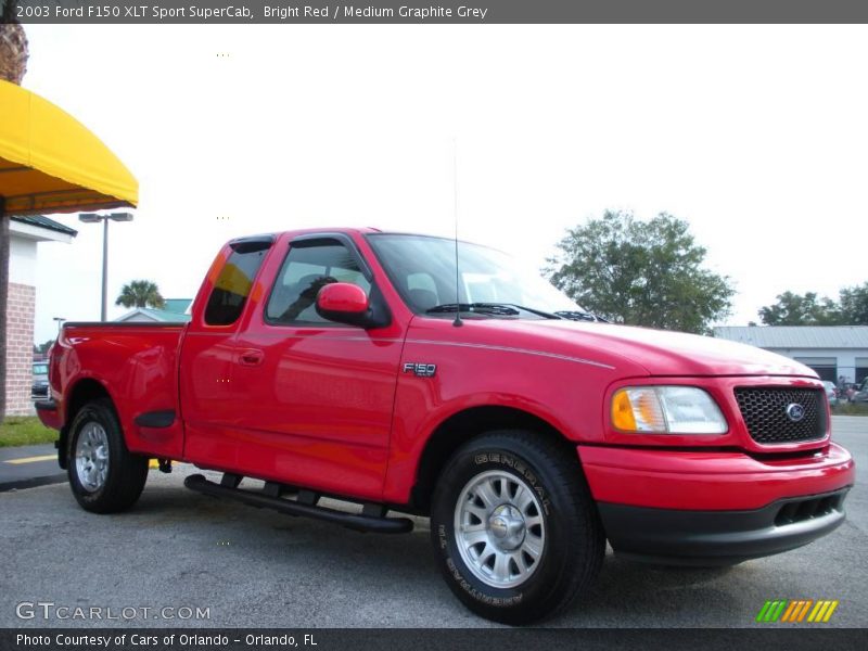 Bright Red / Medium Graphite Grey 2003 Ford F150 XLT Sport SuperCab