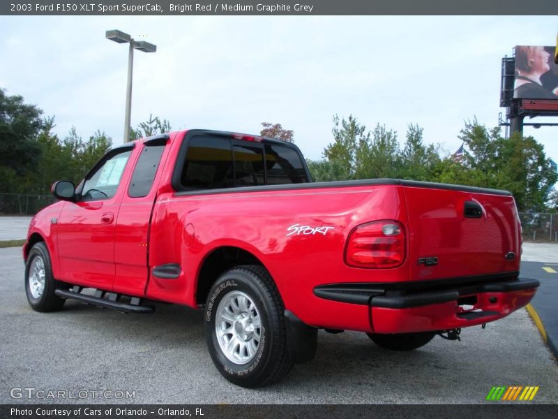 Bright Red / Medium Graphite Grey 2003 Ford F150 XLT Sport SuperCab