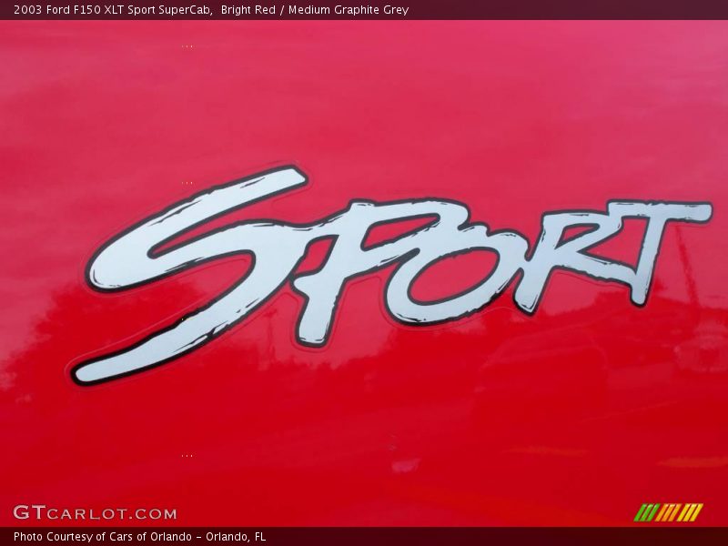 Bright Red / Medium Graphite Grey 2003 Ford F150 XLT Sport SuperCab