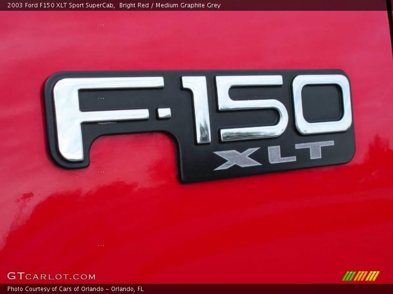 Bright Red / Medium Graphite Grey 2003 Ford F150 XLT Sport SuperCab