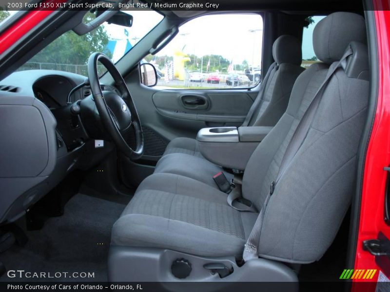 Bright Red / Medium Graphite Grey 2003 Ford F150 XLT Sport SuperCab