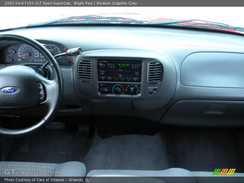 Bright Red / Medium Graphite Grey 2003 Ford F150 XLT Sport SuperCab