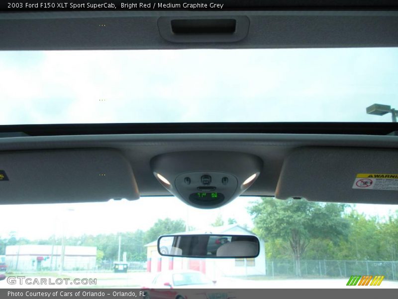 Bright Red / Medium Graphite Grey 2003 Ford F150 XLT Sport SuperCab