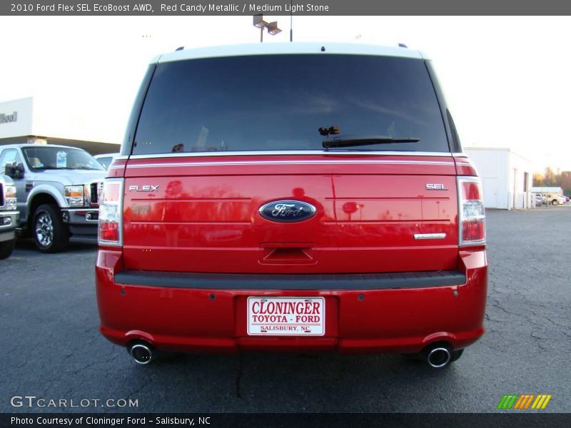 Red Candy Metallic / Medium Light Stone 2010 Ford Flex SEL EcoBoost AWD