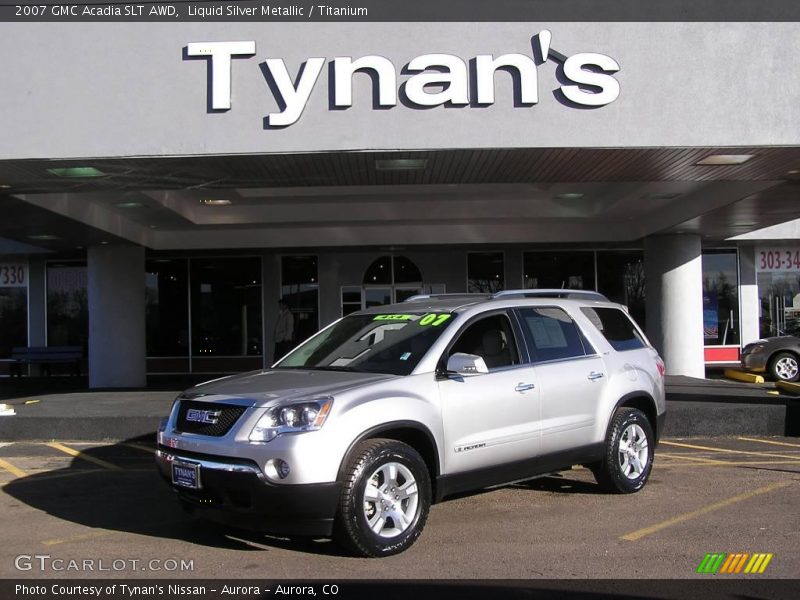 Liquid Silver Metallic / Titanium 2007 GMC Acadia SLT AWD