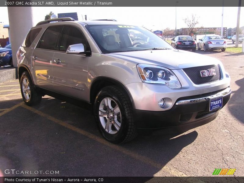 Liquid Silver Metallic / Titanium 2007 GMC Acadia SLT AWD