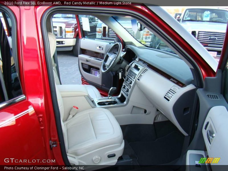 Red Candy Metallic / Medium Light Stone 2010 Ford Flex SEL EcoBoost AWD