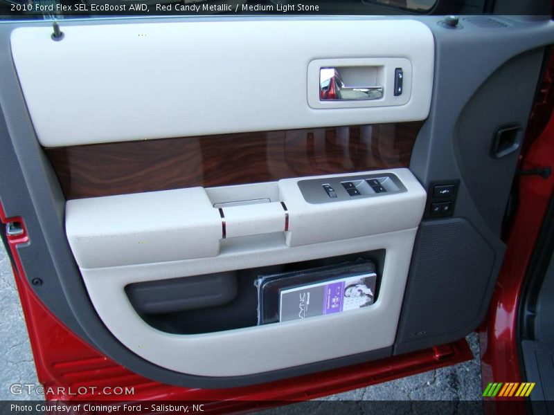 Red Candy Metallic / Medium Light Stone 2010 Ford Flex SEL EcoBoost AWD