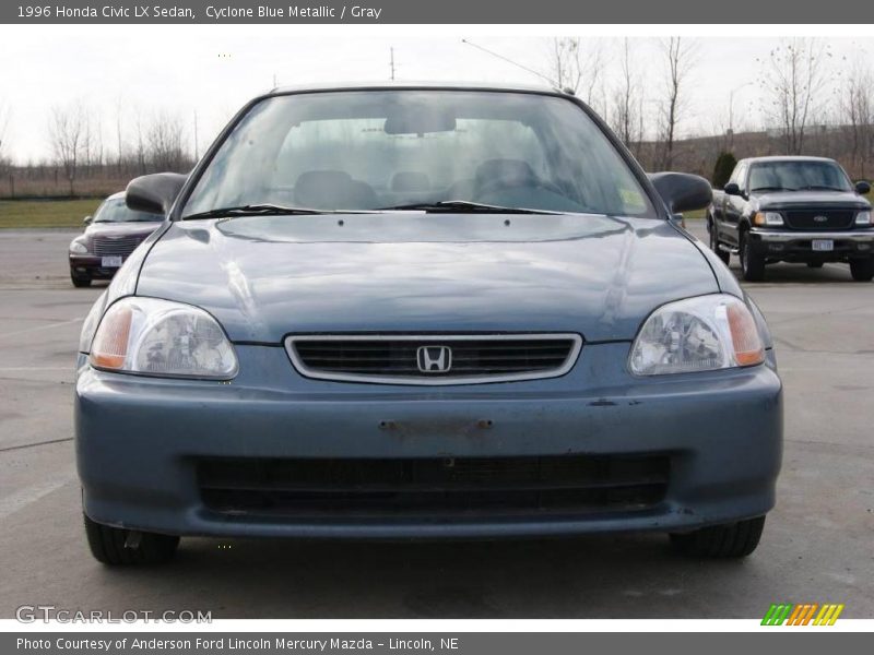 Cyclone Blue Metallic / Gray 1996 Honda Civic LX Sedan