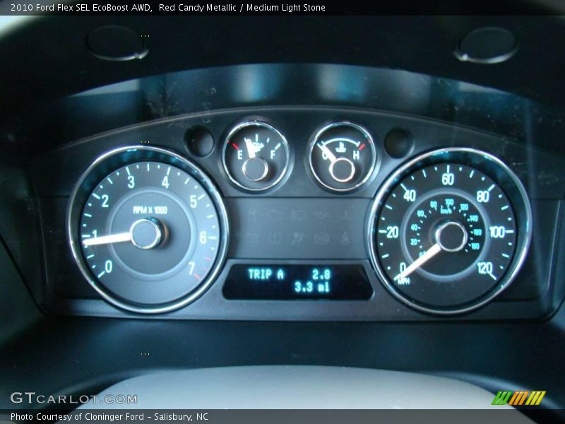 Red Candy Metallic / Medium Light Stone 2010 Ford Flex SEL EcoBoost AWD