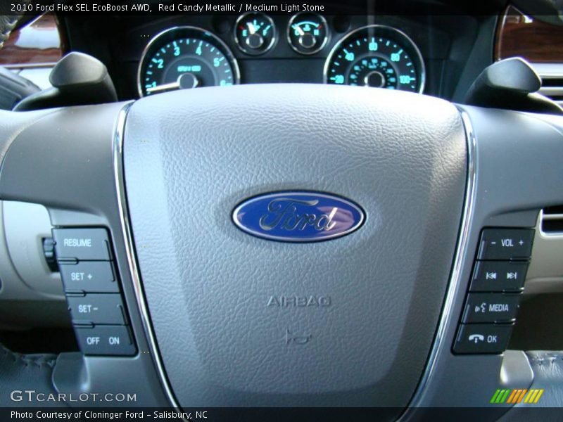 Red Candy Metallic / Medium Light Stone 2010 Ford Flex SEL EcoBoost AWD