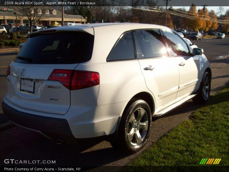Aspen White Pearl / Bordeaux 2008 Acura MDX Sport