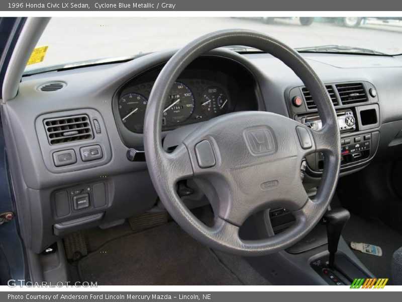 Cyclone Blue Metallic / Gray 1996 Honda Civic LX Sedan