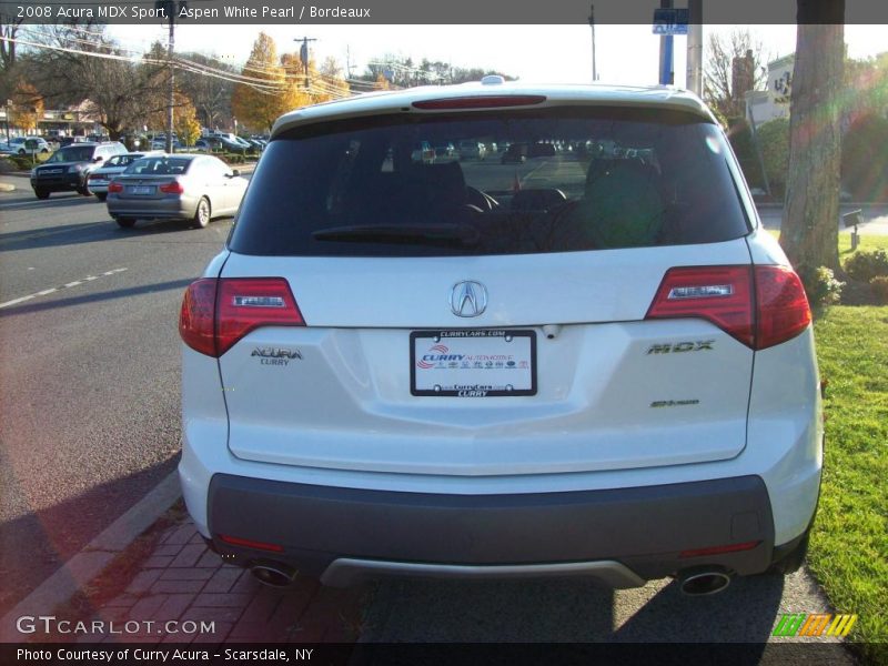 Aspen White Pearl / Bordeaux 2008 Acura MDX Sport