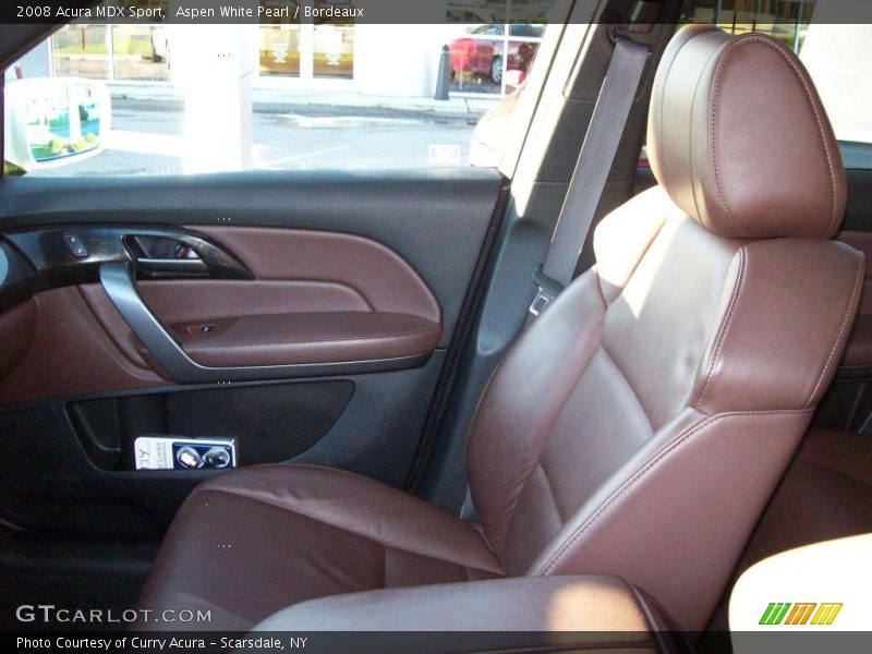 Aspen White Pearl / Bordeaux 2008 Acura MDX Sport