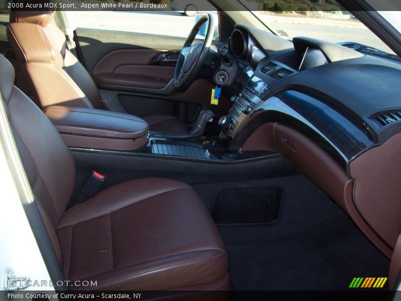 Aspen White Pearl / Bordeaux 2008 Acura MDX Sport