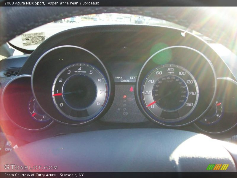 Aspen White Pearl / Bordeaux 2008 Acura MDX Sport