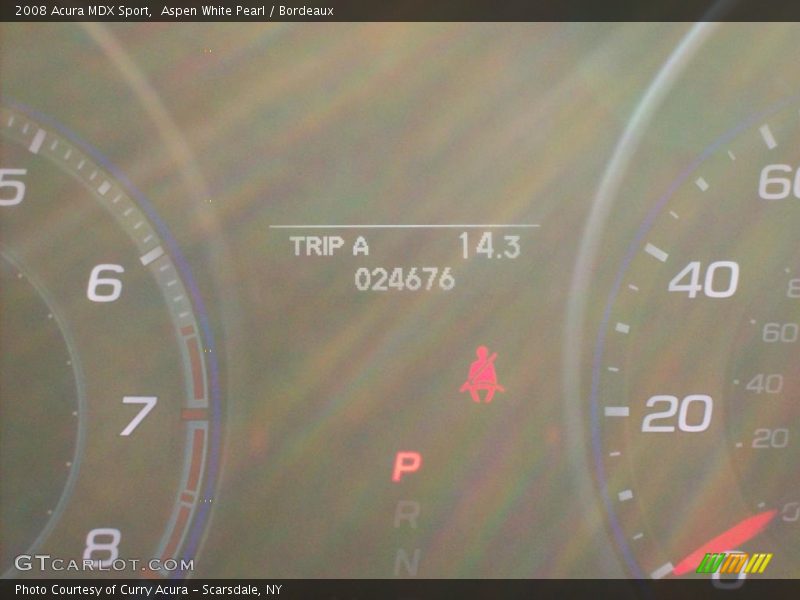 Aspen White Pearl / Bordeaux 2008 Acura MDX Sport