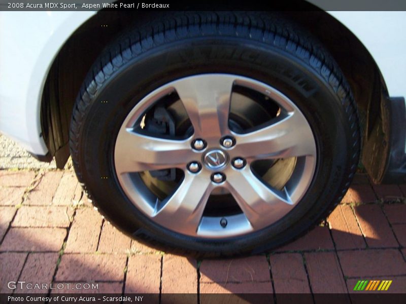 Aspen White Pearl / Bordeaux 2008 Acura MDX Sport