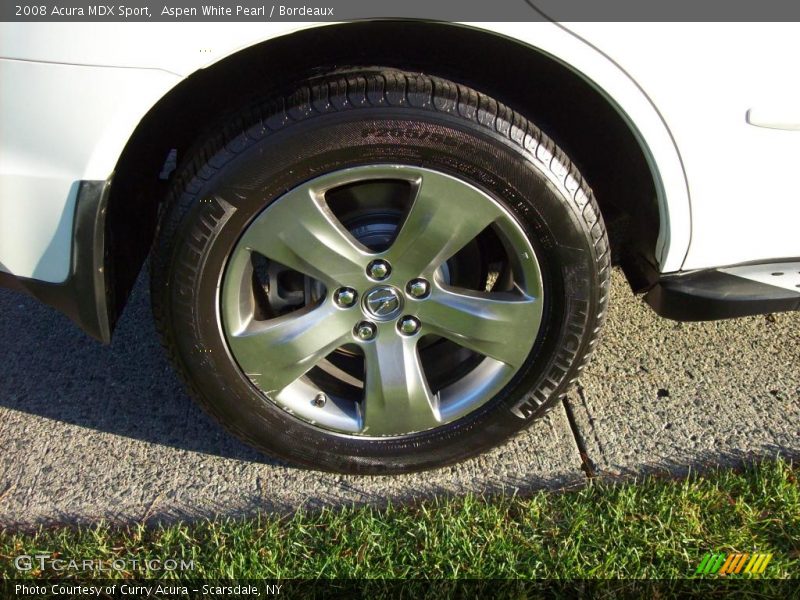 Aspen White Pearl / Bordeaux 2008 Acura MDX Sport
