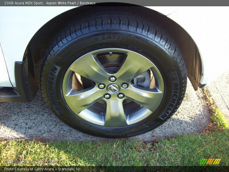 Aspen White Pearl / Bordeaux 2008 Acura MDX Sport