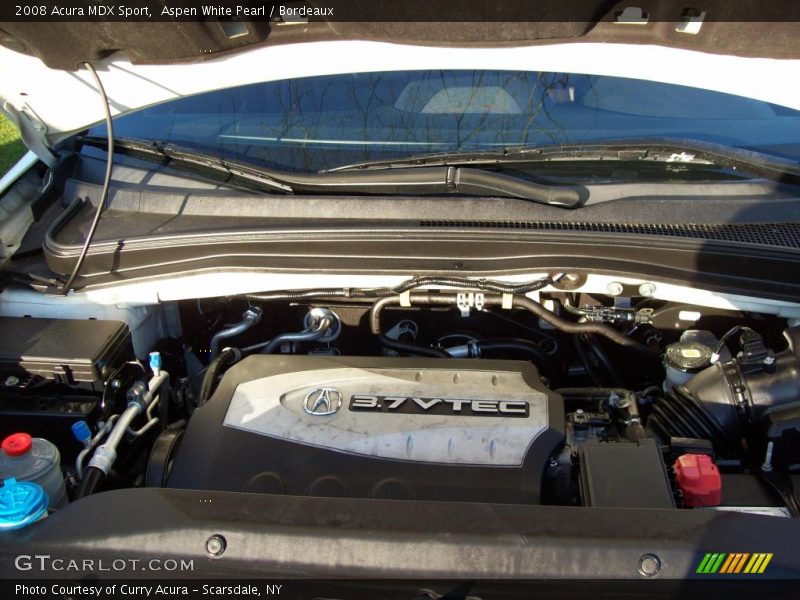 Aspen White Pearl / Bordeaux 2008 Acura MDX Sport