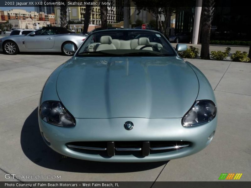 Seafrost Metallic / Ivory 2003 Jaguar XK XK8 Convertible