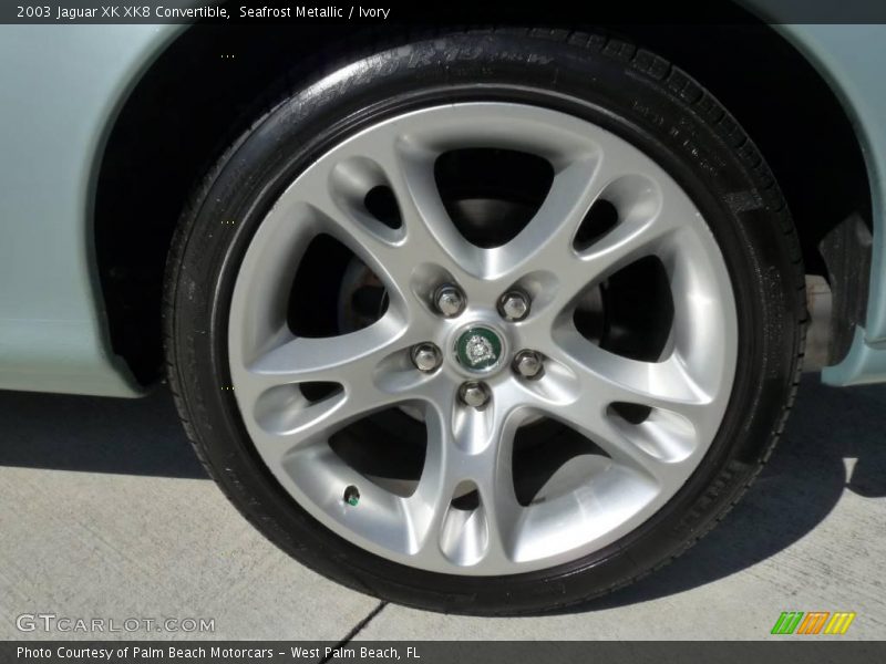 Seafrost Metallic / Ivory 2003 Jaguar XK XK8 Convertible