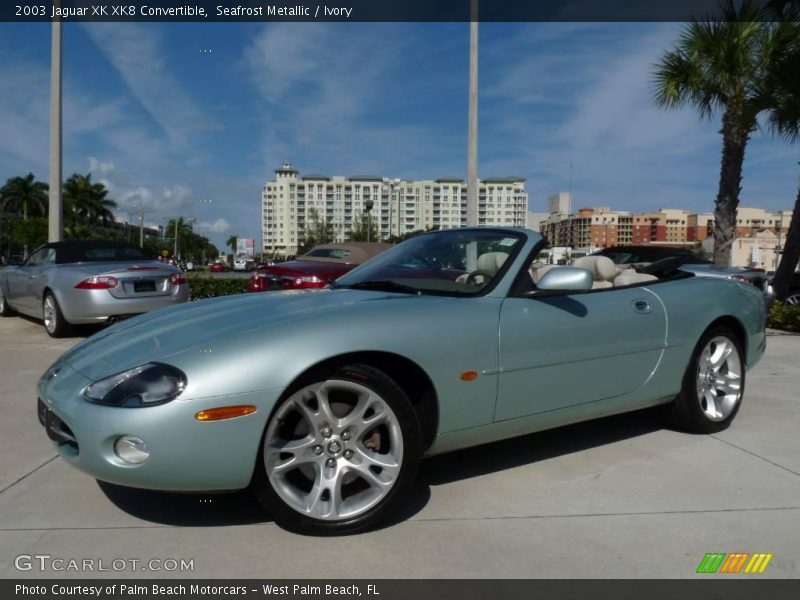Seafrost Metallic / Ivory 2003 Jaguar XK XK8 Convertible