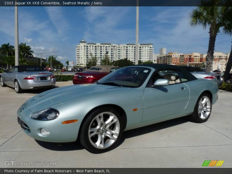Seafrost Metallic / Ivory 2003 Jaguar XK XK8 Convertible