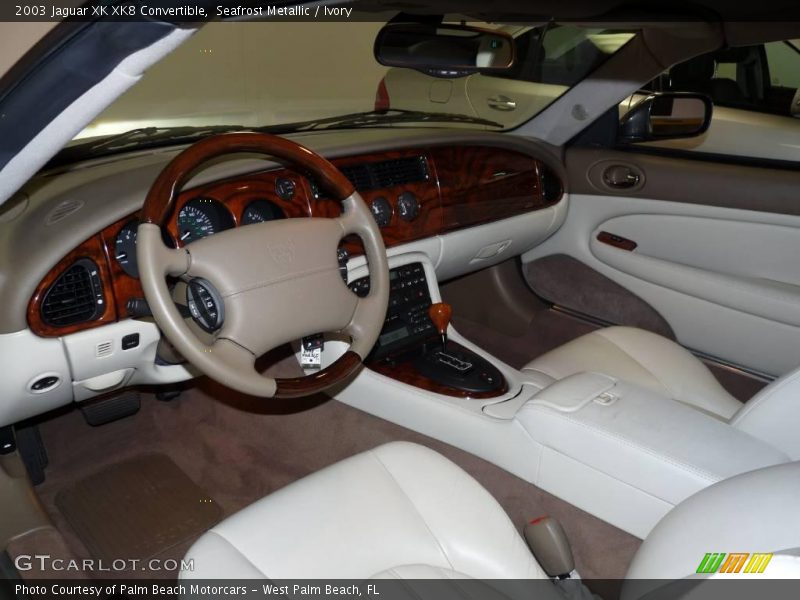 Seafrost Metallic / Ivory 2003 Jaguar XK XK8 Convertible
