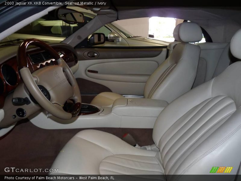 Seafrost Metallic / Ivory 2003 Jaguar XK XK8 Convertible