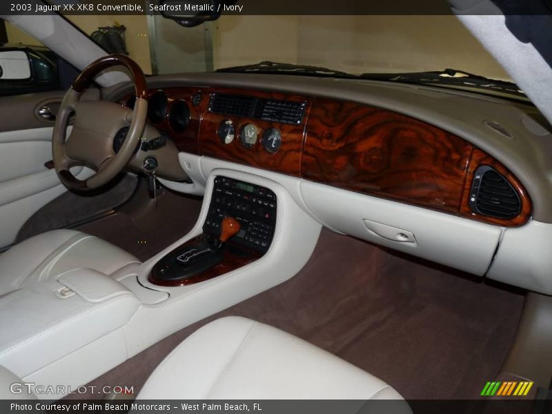 Seafrost Metallic / Ivory 2003 Jaguar XK XK8 Convertible