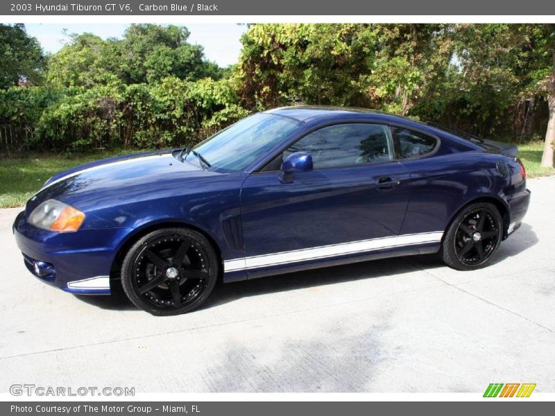 Carbon Blue / Black 2003 Hyundai Tiburon GT V6