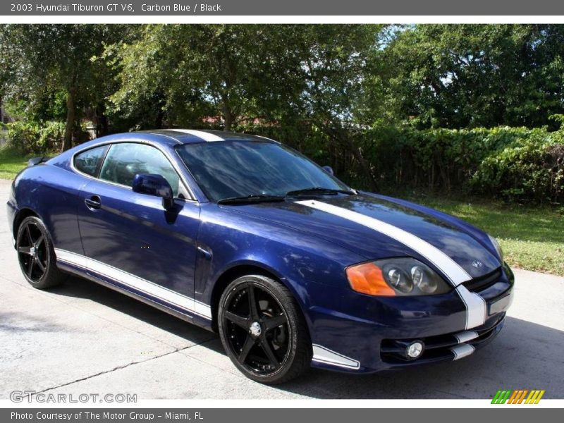 Carbon Blue / Black 2003 Hyundai Tiburon GT V6