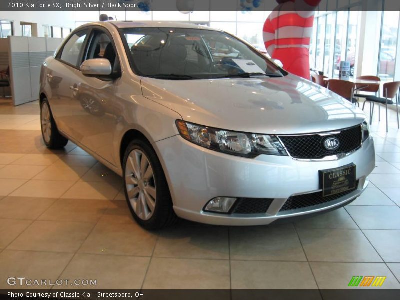 Bright Silver / Black Sport 2010 Kia Forte SX